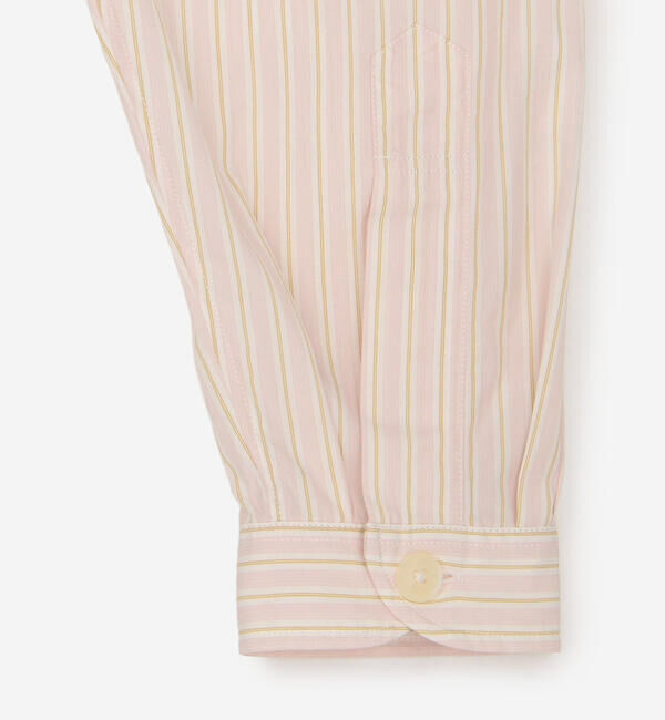 DANTON「DANTON | コットンポプリン 長袖バンドカラーシャツ STRIPE WOMEN」|シャツ・ブラウス|
