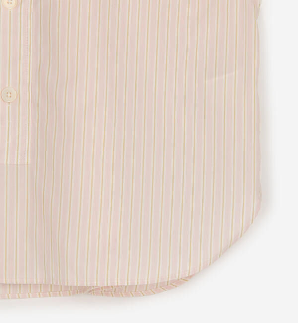 DANTON「DANTON | コットンポプリン 長袖バンドカラーシャツ STRIPE WOMEN」|シャツ・ブラウス|