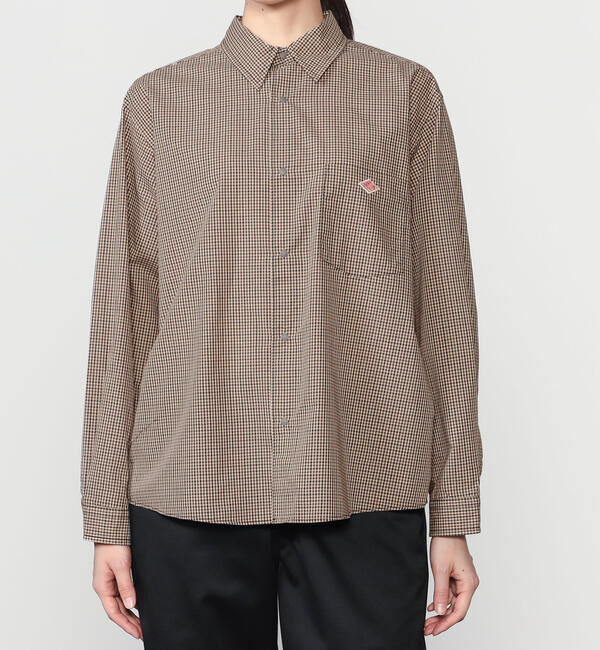 DANTON「DANTON | プランサーボタン 長袖シャツ PLAID WOMEN」|シャツ・ブラウス|