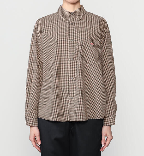 DANTON「DANTON | プランサーボタン 長袖シャツ PLAID WOMEN」|シャツ・ブラウス|