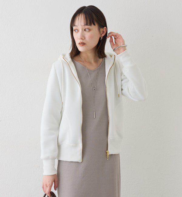  「スポンジダンボールZIPパーカーカットソー」|パーカー|