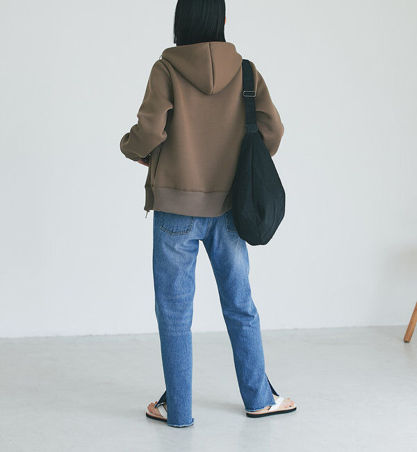  「スポンジダンボールZIPパーカーカットソー」|パーカー|