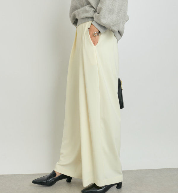  「【WEB限定TMサイズ登場/4サイズ展開】タックワイドスラックス」|チノ|