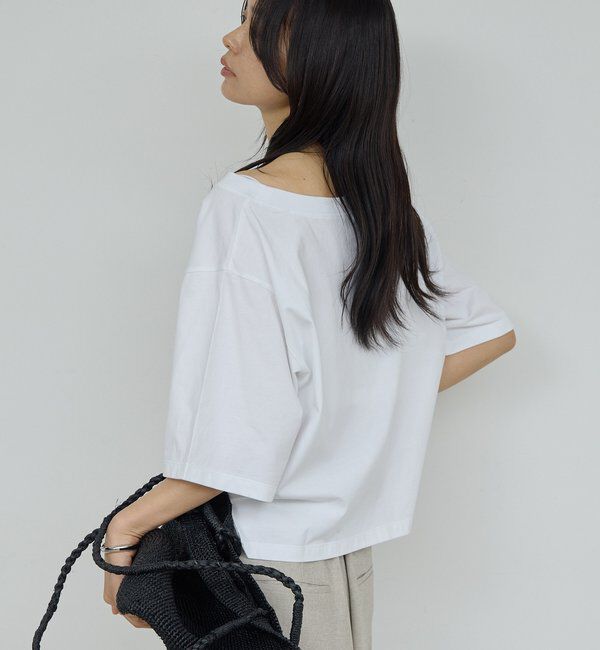  「オフショルロゴカットソー」|Tシャツ・カットソー|
