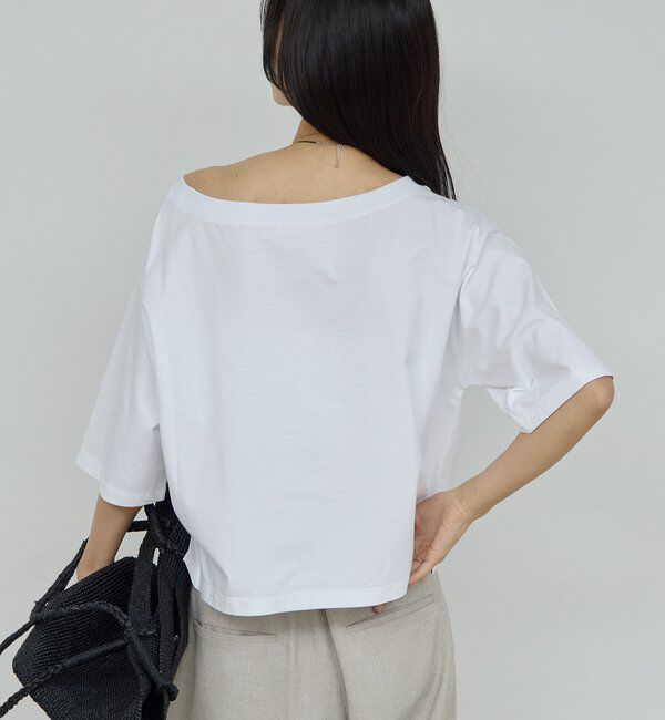  「オフショルロゴカットソー」|Tシャツ・カットソー|