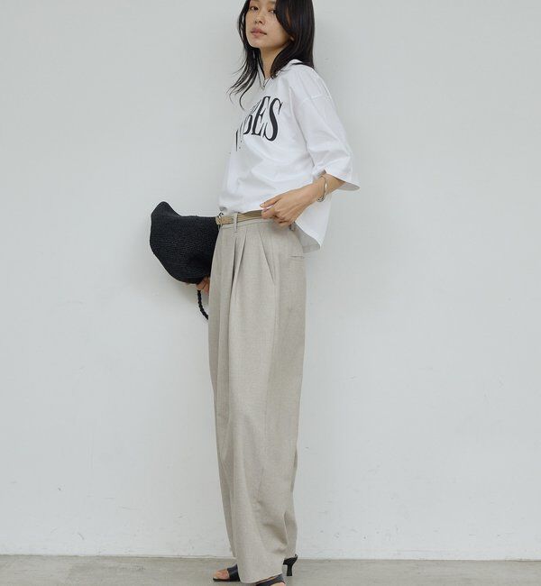  「オフショルロゴカットソー」|Tシャツ・カットソー|