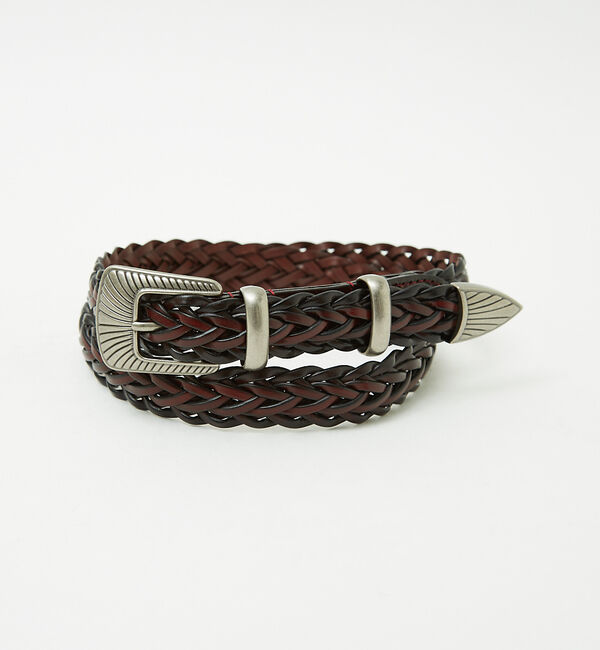 ABAHOUSE「【WEB限定】WESTERN BELT/ レザーウエスタンベルト」|ベルト|ダークブラウン