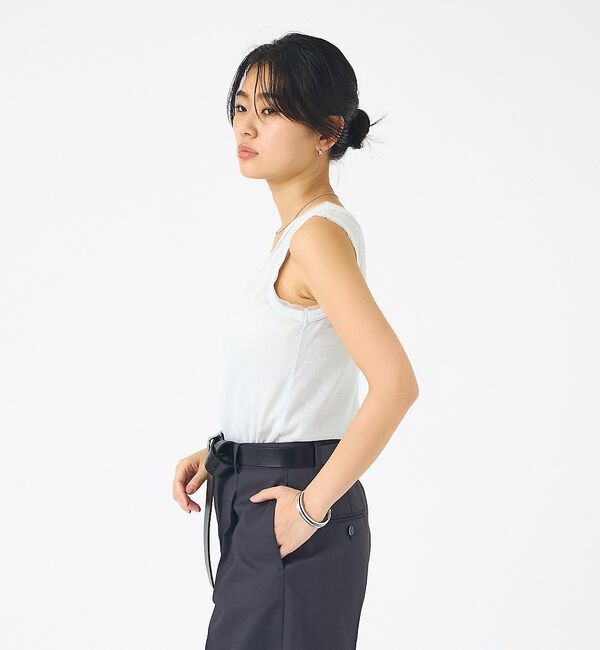 Rouge vif「ラメリブニットタンクトップ」|キャミソール|