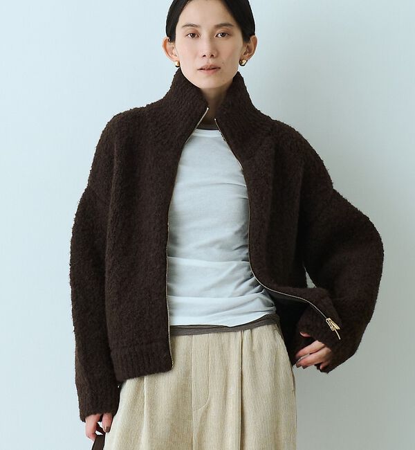 qualite「ループヤーンニットブルゾン【予約】」|ブルゾン・スタジャン|