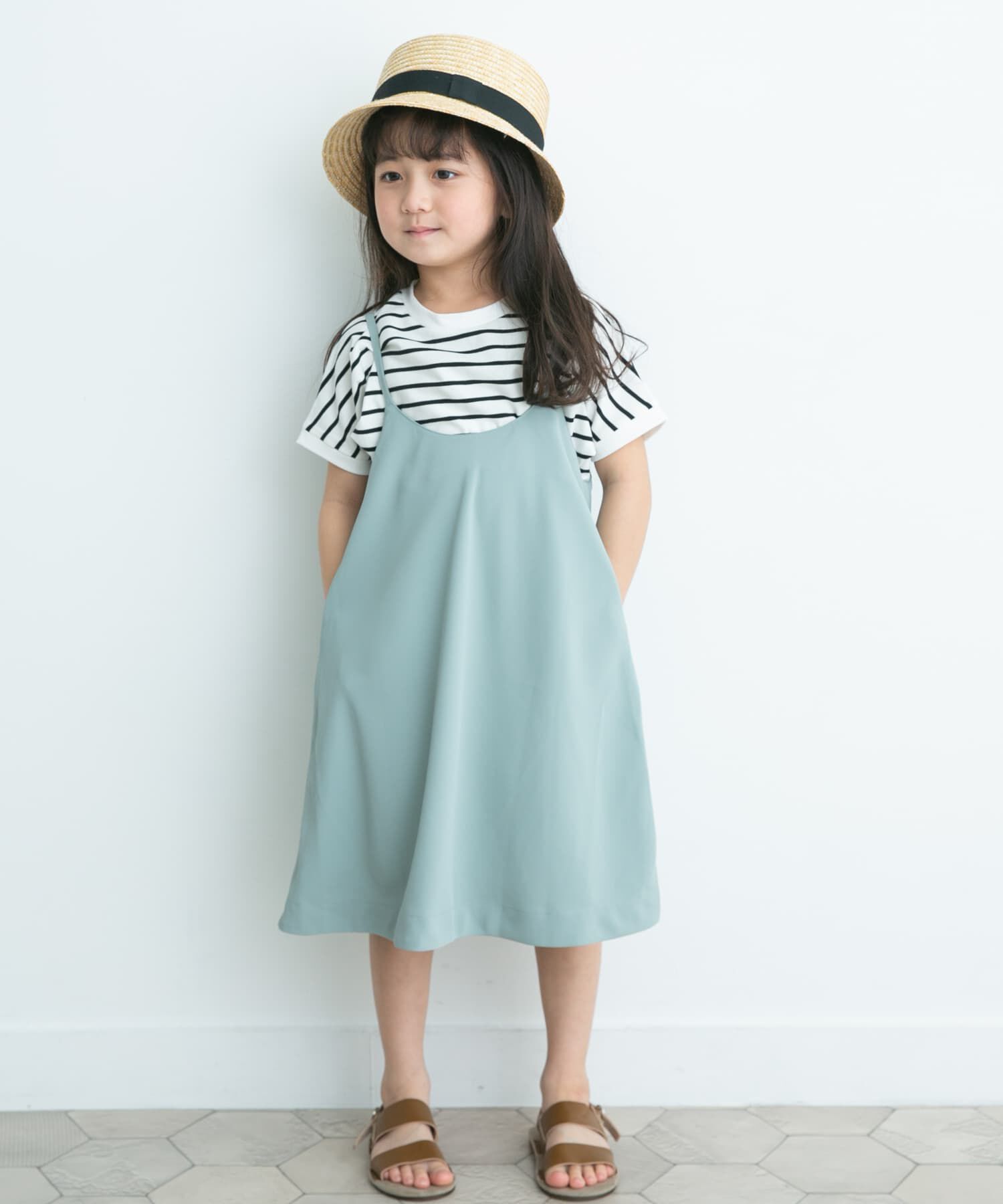 URBAN RESEARCH DOORS「エステルツイルキャミワンピース(KIDS)」|ワンピース|ブルー