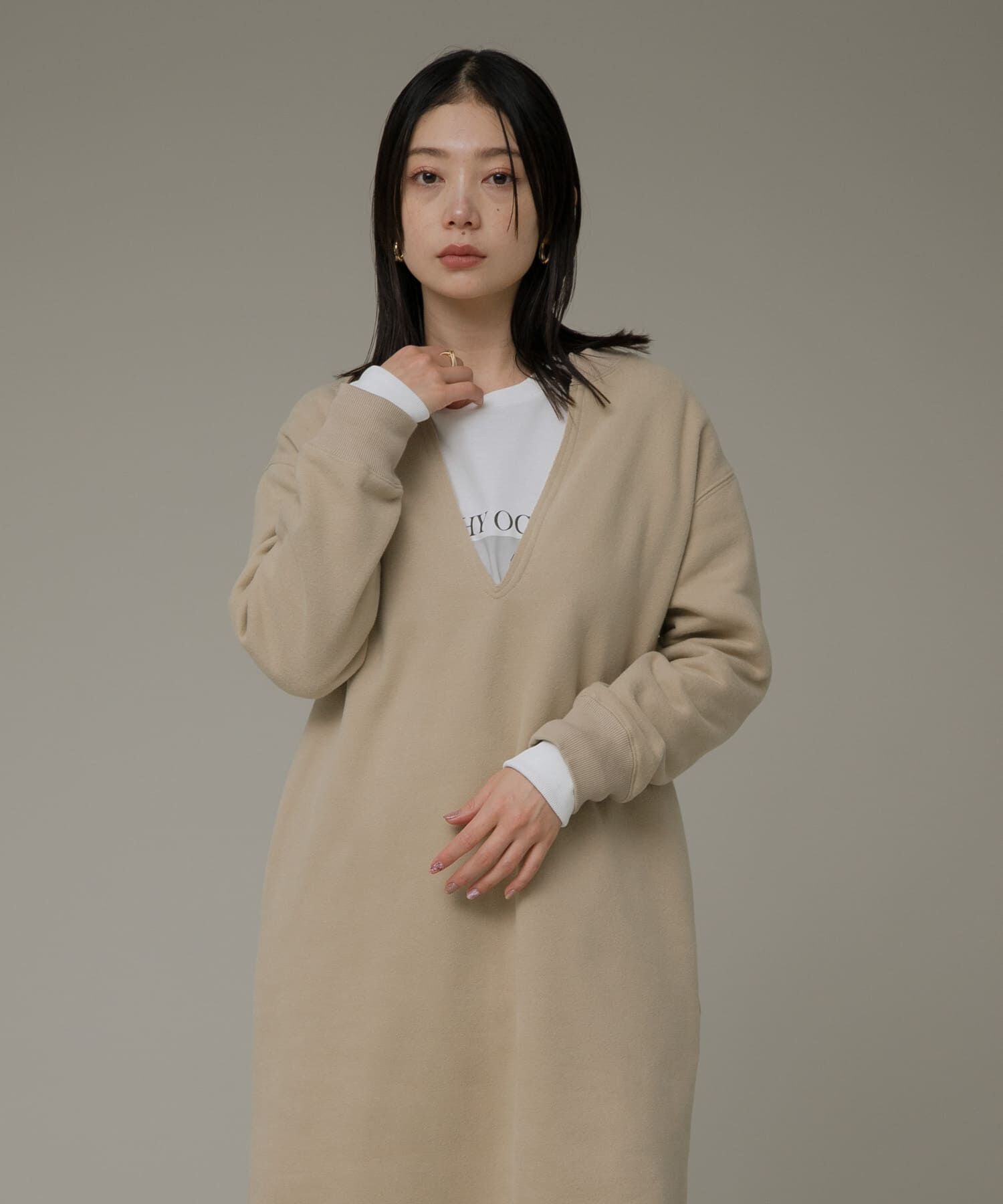 Sonny Label 「Vネックスウェットワンピース」|ワンピース|