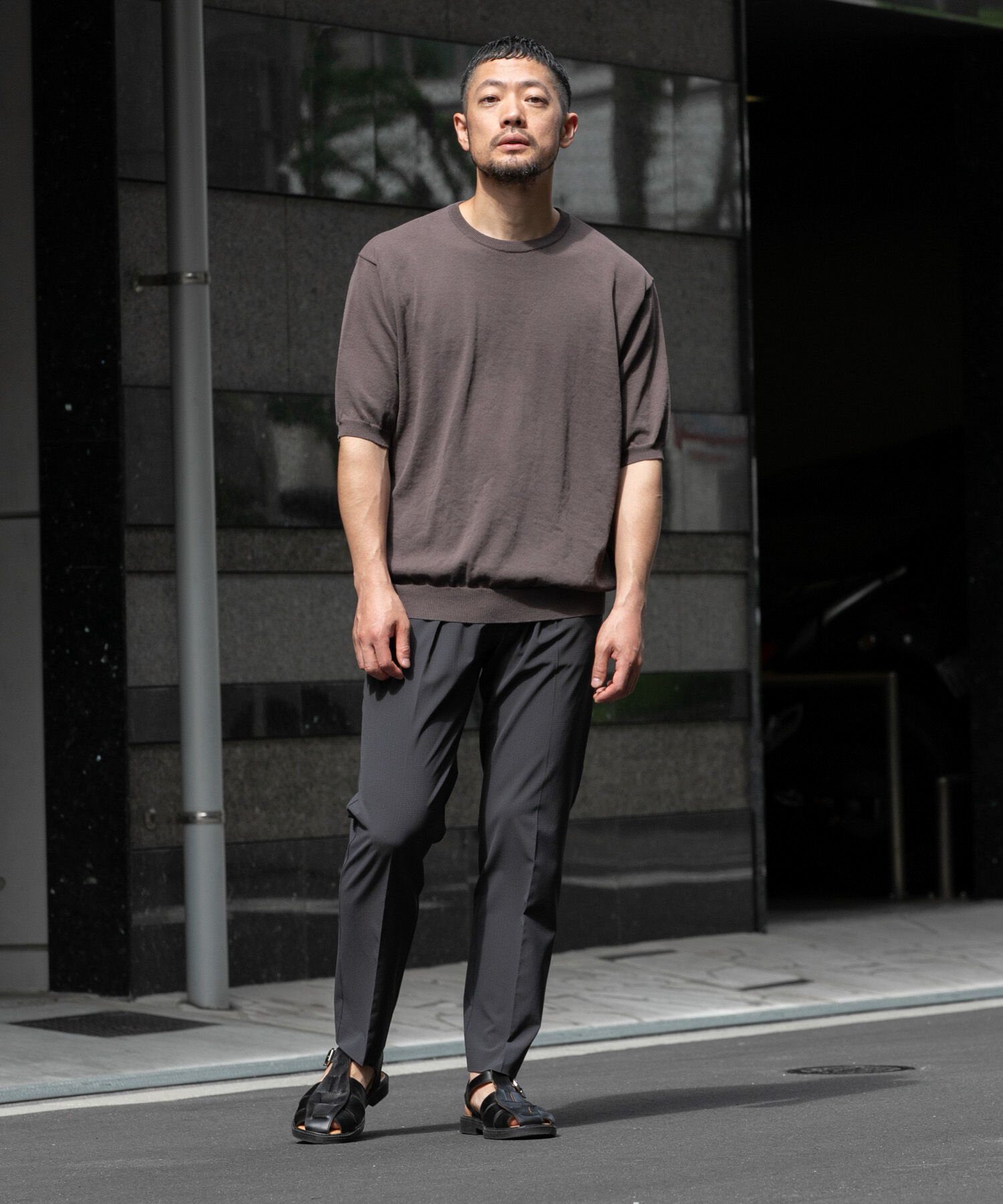 URBAN RESEARCH ROSSO「『UR TECH』AIRDRY半袖クルーニット」|ニット・セーター|