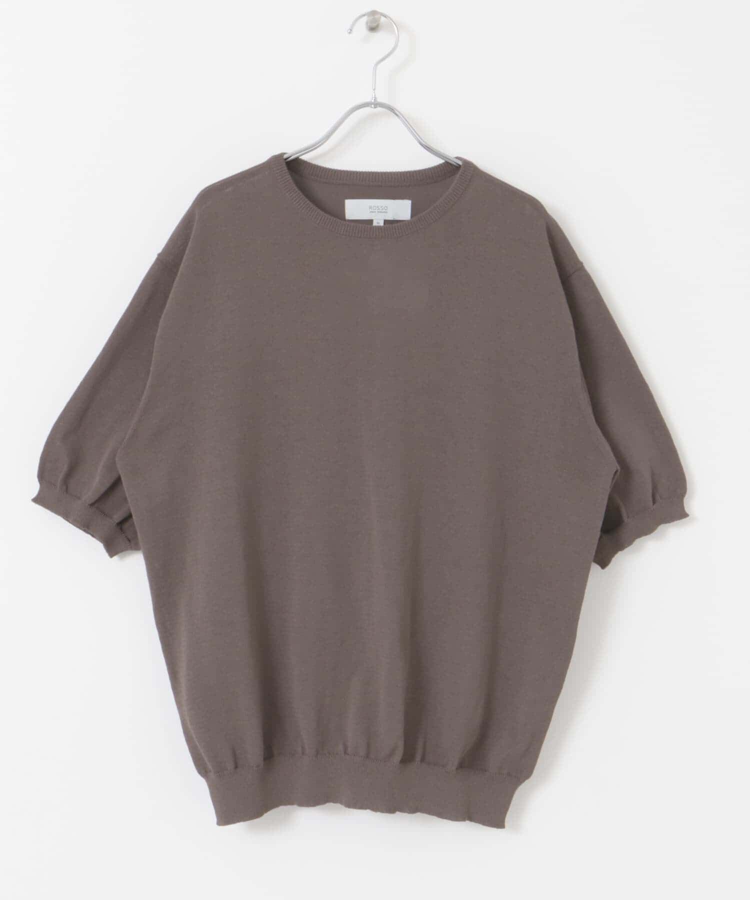 URBAN RESEARCH ROSSO「『UR TECH』AIRDRY半袖クルーニット」|ニット・セーター|