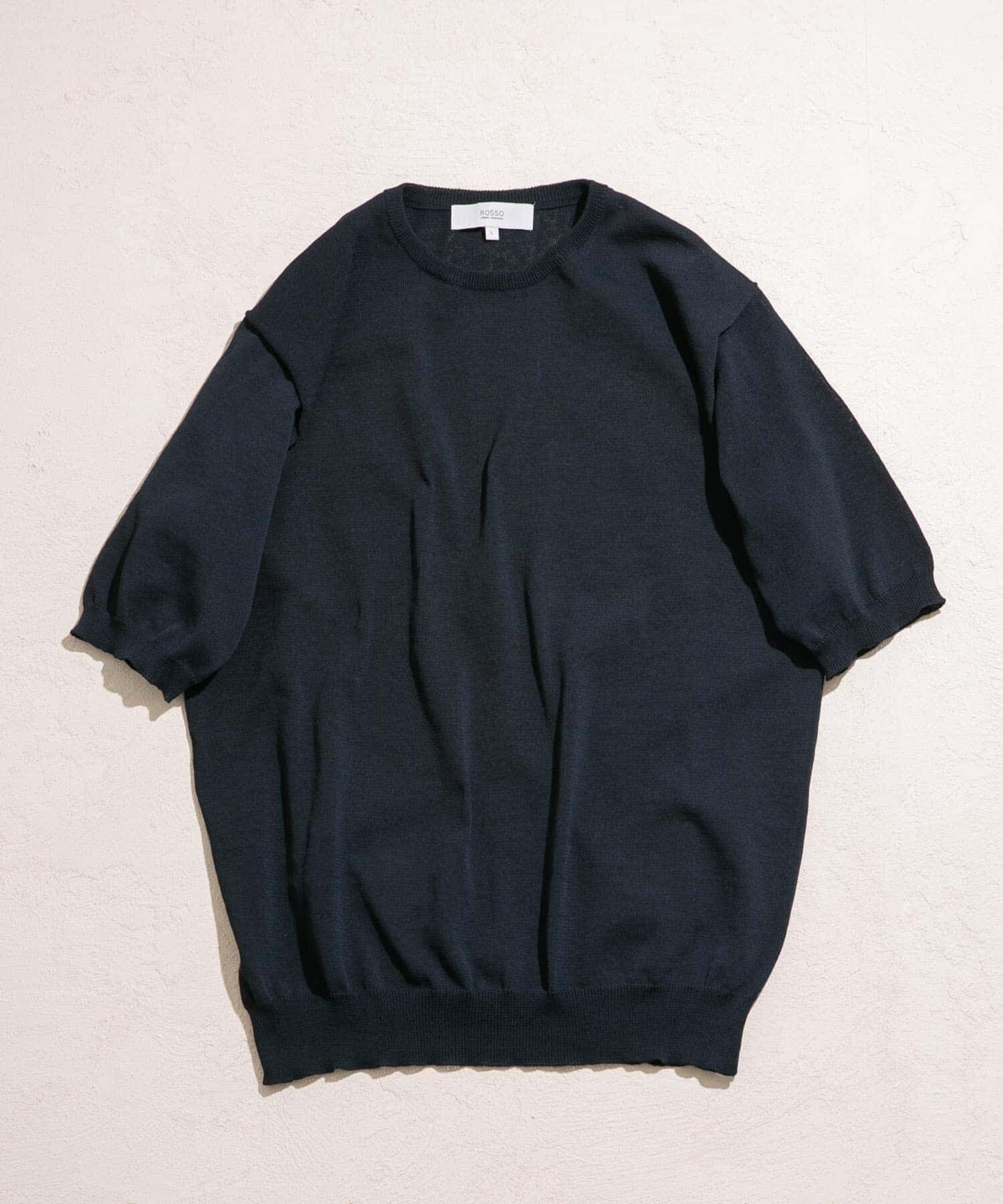 URBAN RESEARCH ROSSO「『UR TECH』AIRDRY半袖クルーニット」|ニット・セーター|