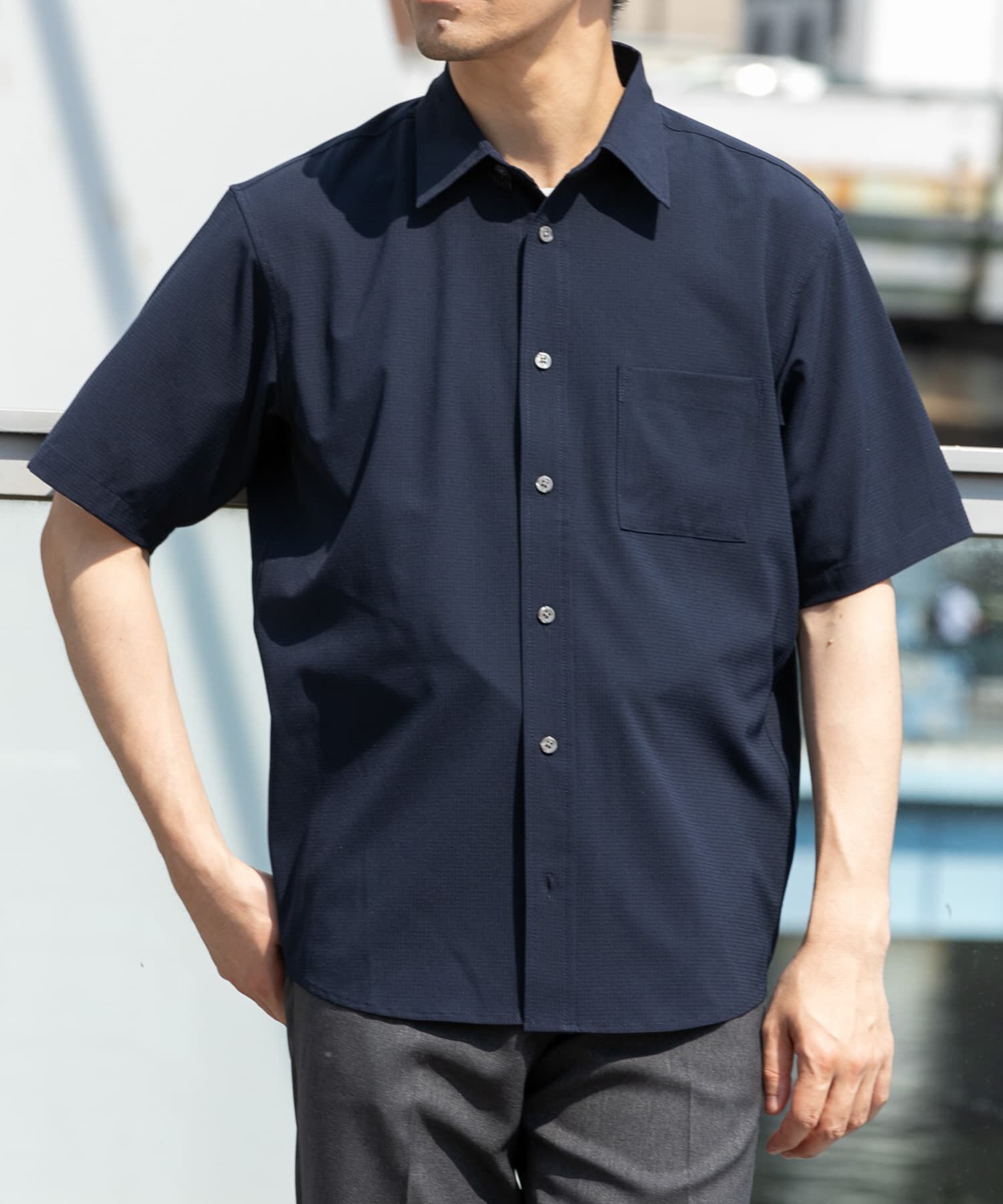 URBAN RESEARCH ROSSO「『WEB限定』『XLｻｲｽﾞあり』『吸水速乾』Air Stretch ﾚｷﾞｭﾗｰｶﾗｰ  」|シャツ・ブラウス|
