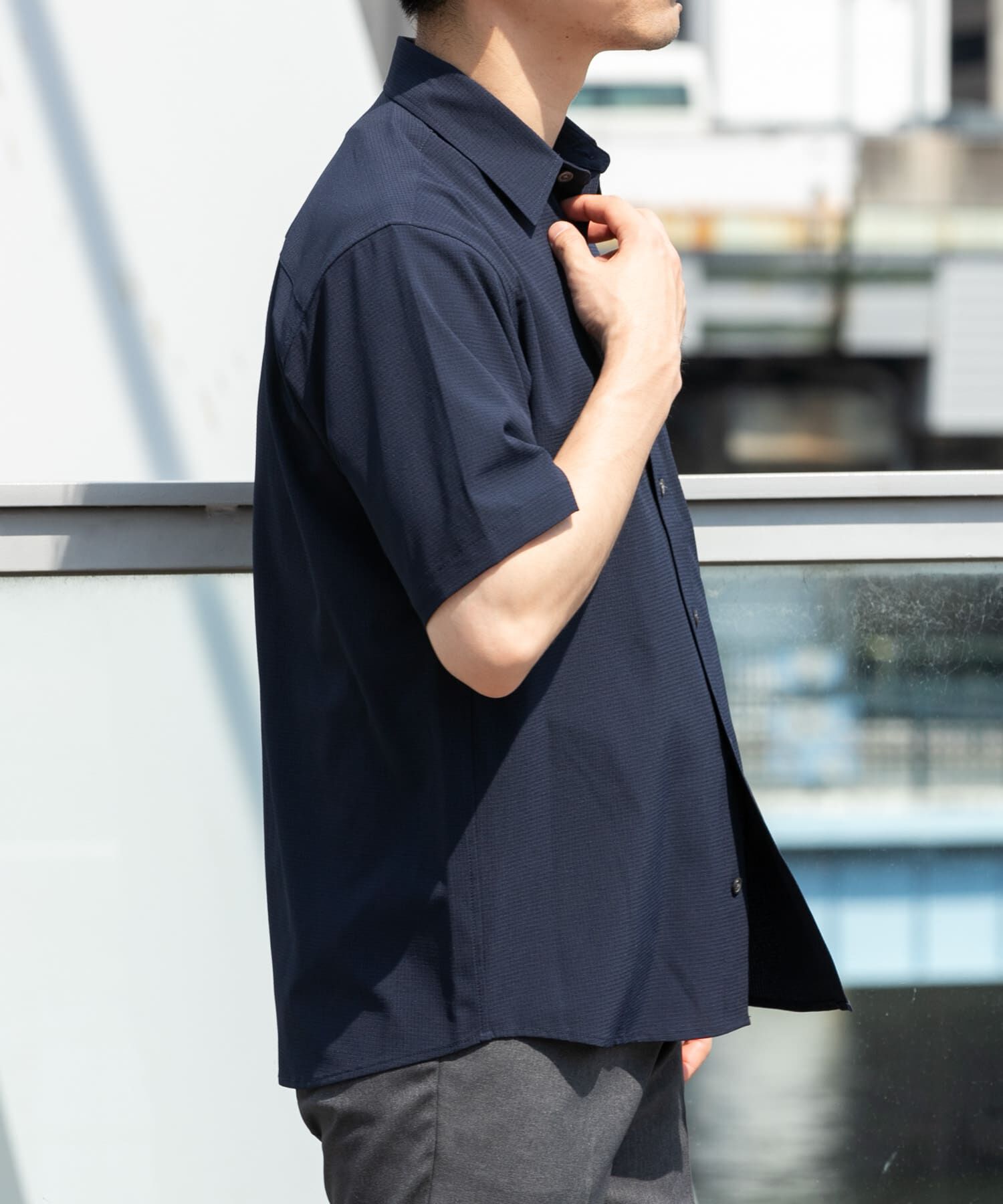URBAN RESEARCH ROSSO「『WEB限定』『XLｻｲｽﾞあり』『吸水速乾』Air Stretch ﾚｷﾞｭﾗｰｶﾗｰ  」|シャツ・ブラウス|
