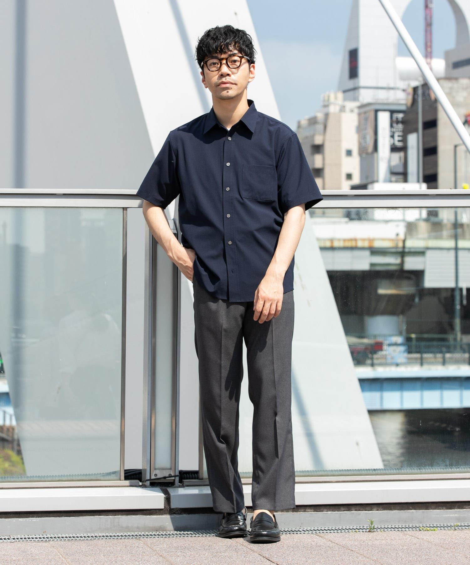URBAN RESEARCH ROSSO「『WEB限定』『XLｻｲｽﾞあり』『吸水速乾』Air Stretch ﾚｷﾞｭﾗｰｶﾗｰ  」|シャツ・ブラウス|
