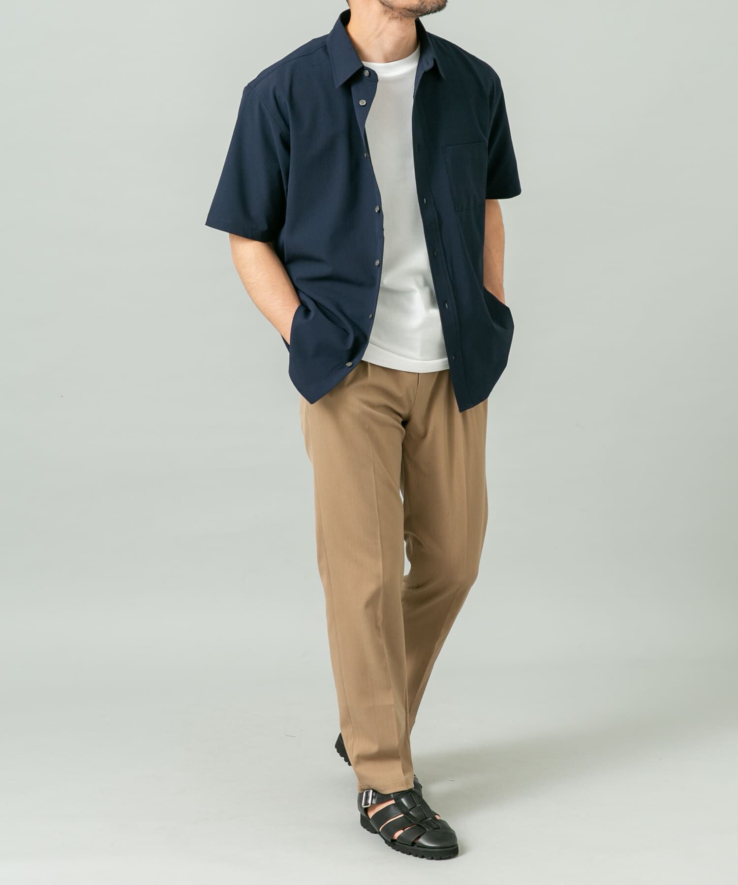 URBAN RESEARCH ROSSO「『WEB限定』『XLｻｲｽﾞあり』『吸水速乾』Air Stretch ﾚｷﾞｭﾗｰｶﾗｰ  」|シャツ・ブラウス|
