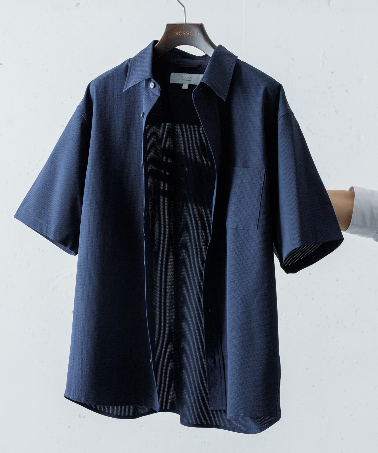 URBAN RESEARCH ROSSO「『WEB限定』『XLｻｲｽﾞあり』『吸水速乾』Air Stretch ﾚｷﾞｭﾗｰｶﾗｰ  」|シャツ・ブラウス|