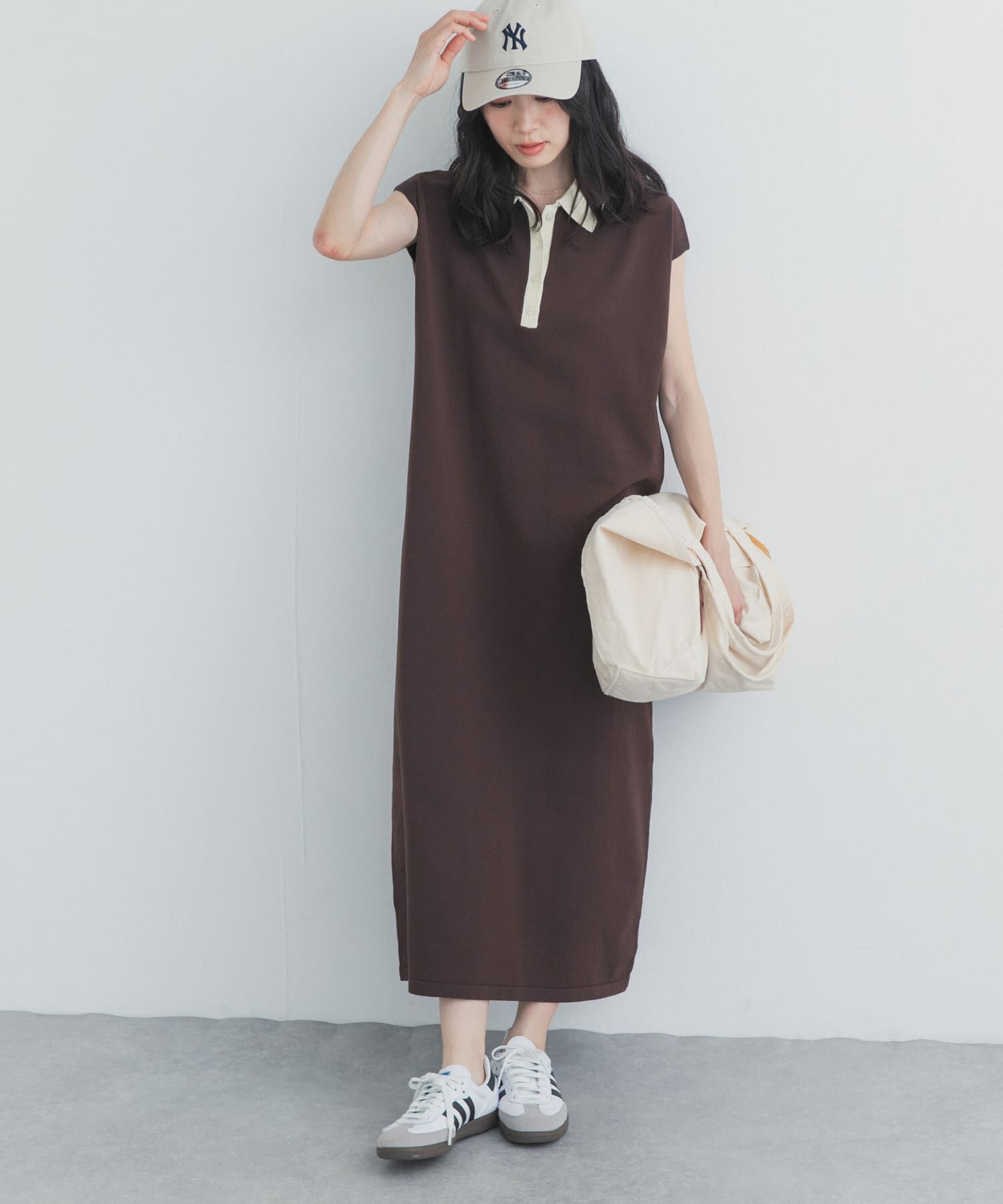URBAN RESEARCH DOORS「フレンチスリーブニットワンピース」|ワンピース|