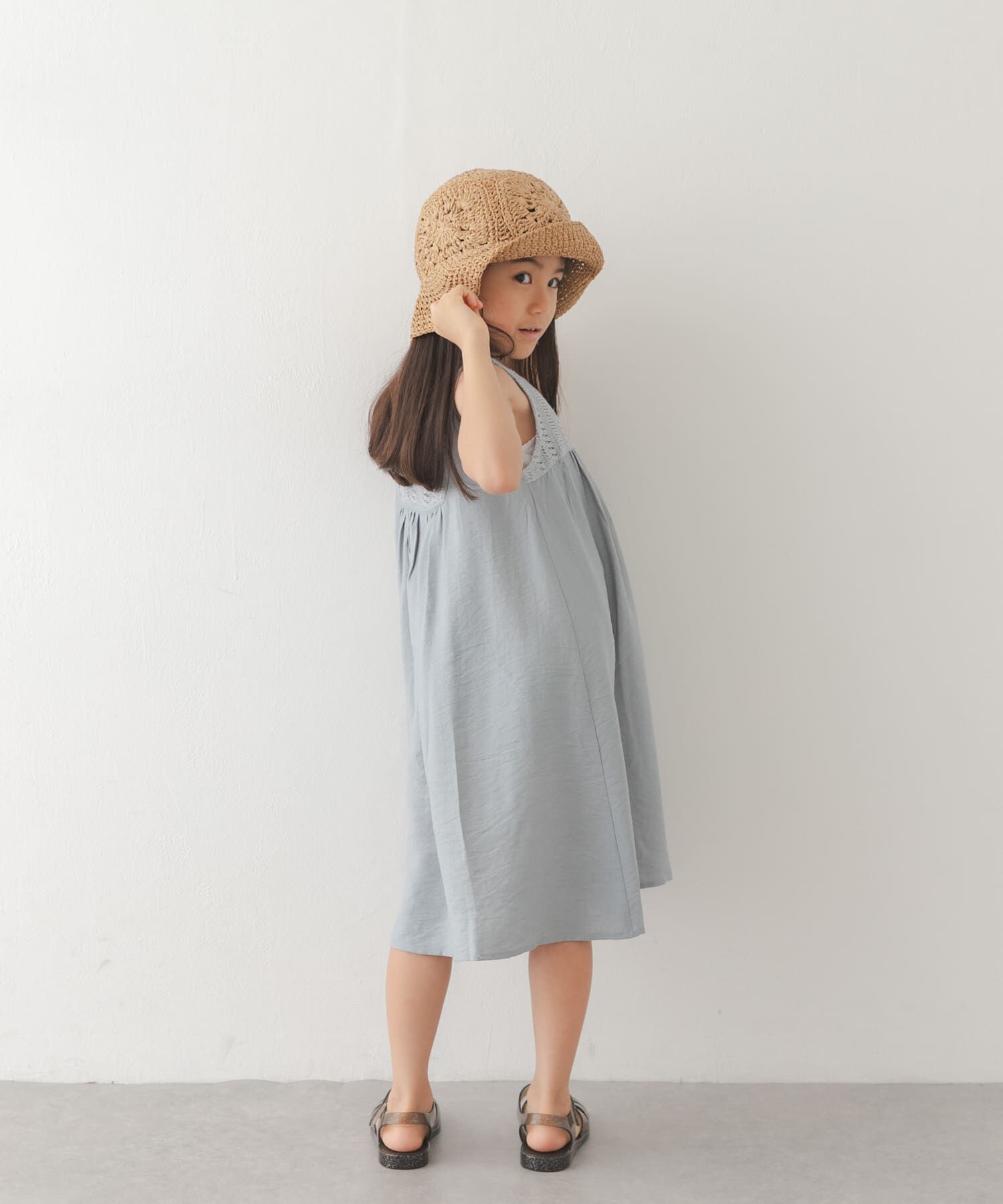 URBAN RESEARCH DOORS「スクエア レース切替ワンピース(KIDS)」|ワンピース|