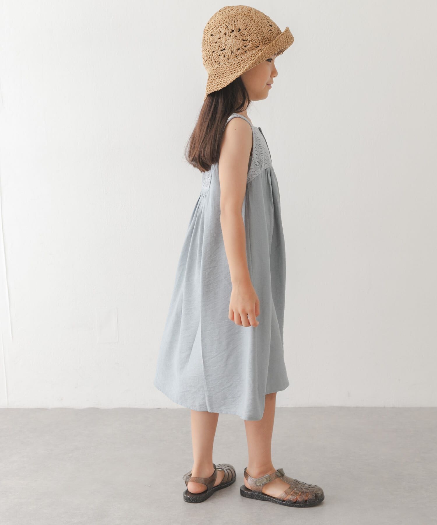 URBAN RESEARCH DOORS「スクエア レース切替ワンピース(KIDS)」|ワンピース|
