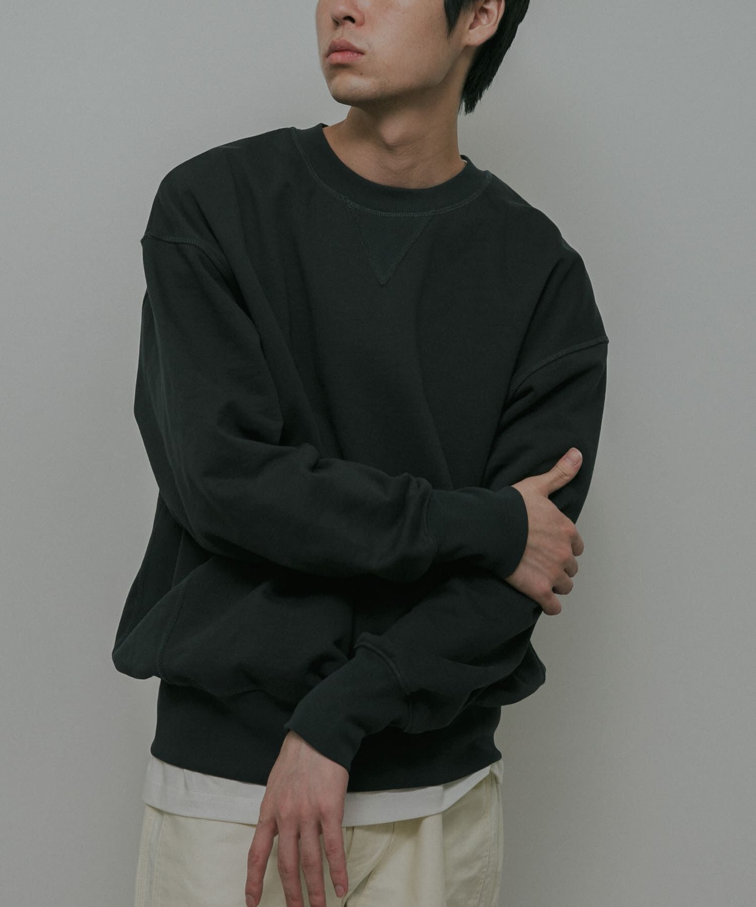 URBAN RESEARCH DOORS「Heavy Weight Cotton Sweat」|スウェット・ジャージ|グリーン