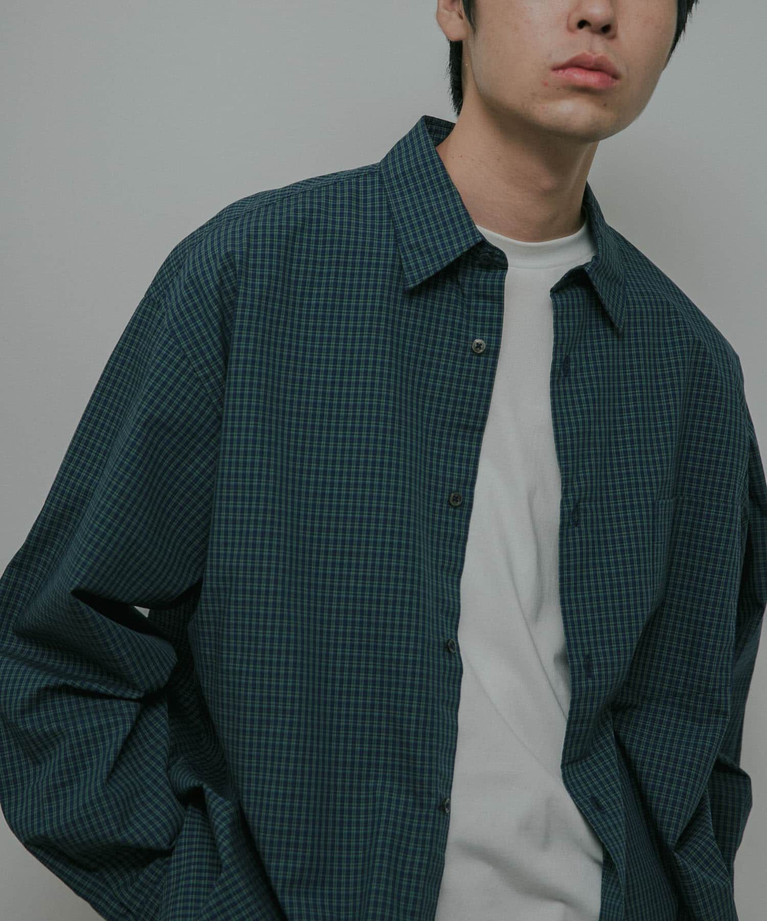URBAN RESEARCH DOORS「OG Cotton Poplin Plaid Shirts」|シャツ・ブラウス|グリーン