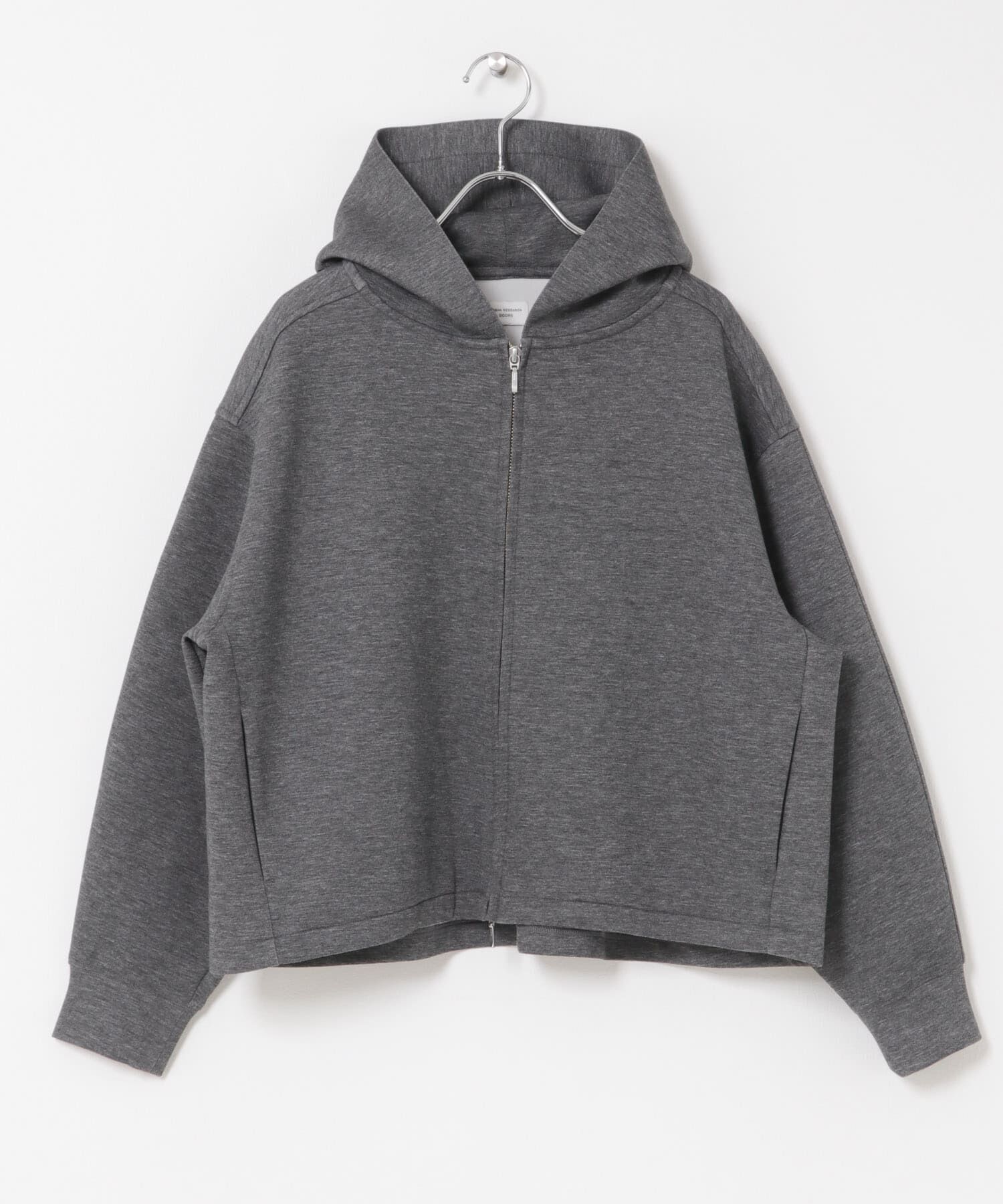 URBAN RESEARCH DOORS「『WEB限定』ダンボールニットバックフレアフーディー」|ノーカラーコート|