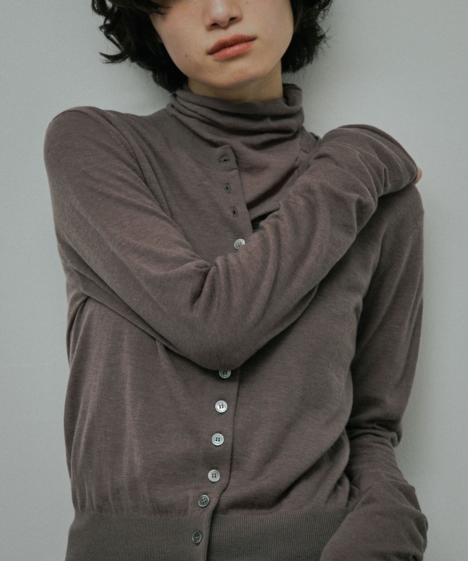 URBAN RESEARCH DOORS「Soft Wool Button Cardigan」|カーディガン|グレー系その他