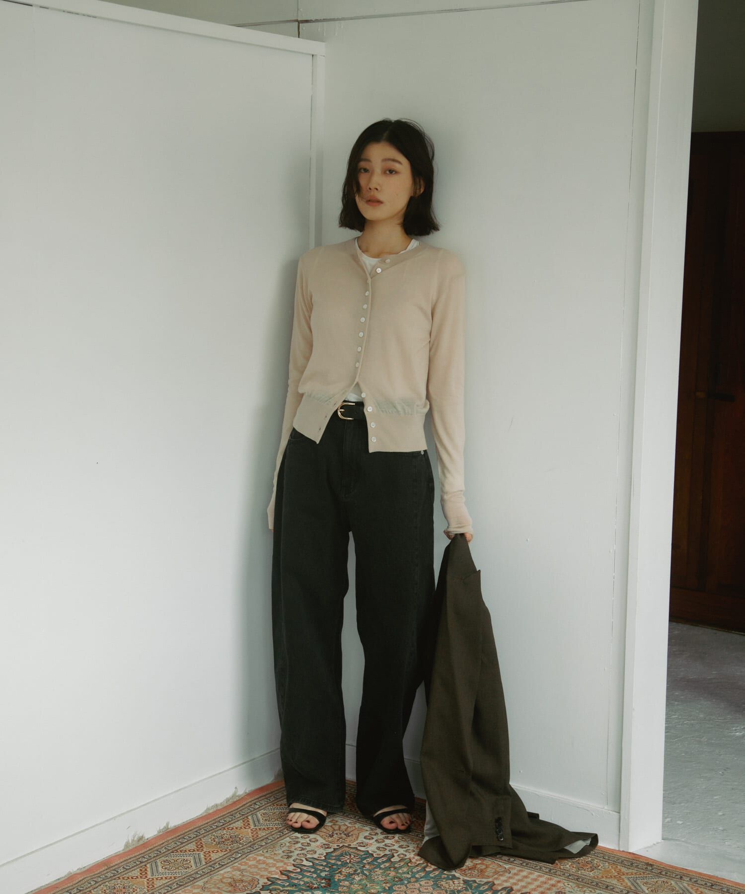 URBAN RESEARCH DOORS「Soft Wool Button Cardigan」|カーディガン|