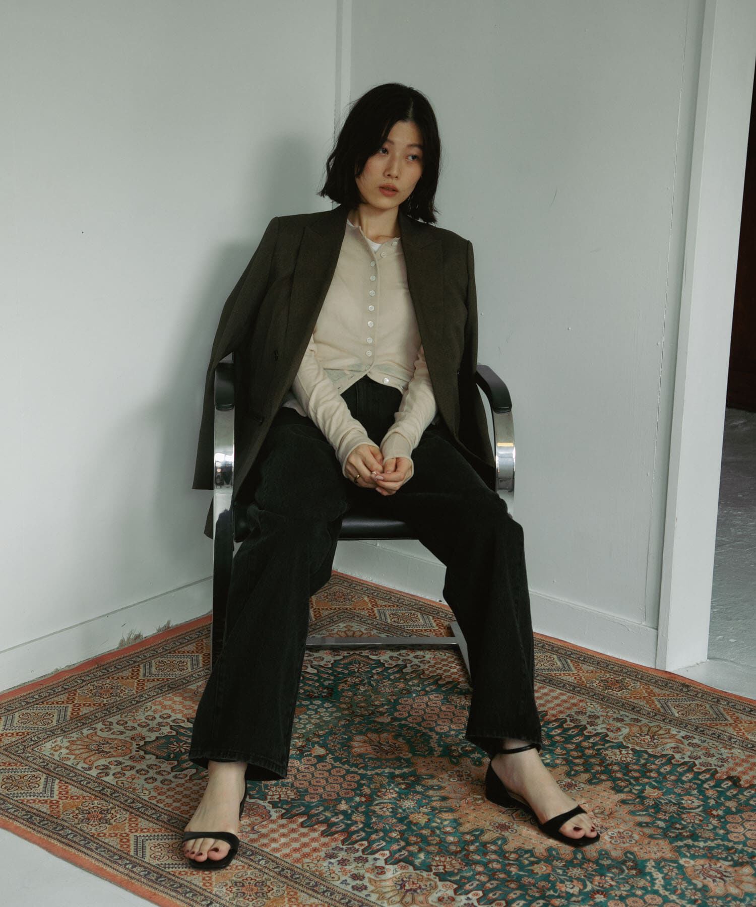 URBAN RESEARCH DOORS「Soft Wool Button Cardigan」|カーディガン|