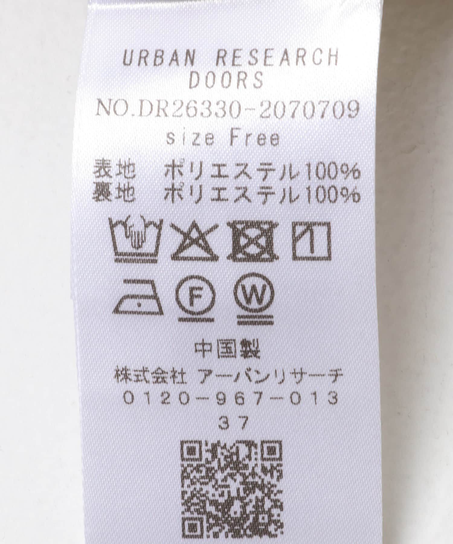 URBAN RESEARCH DOORS「バルーンフードジャケット」|ノーカラーコート|