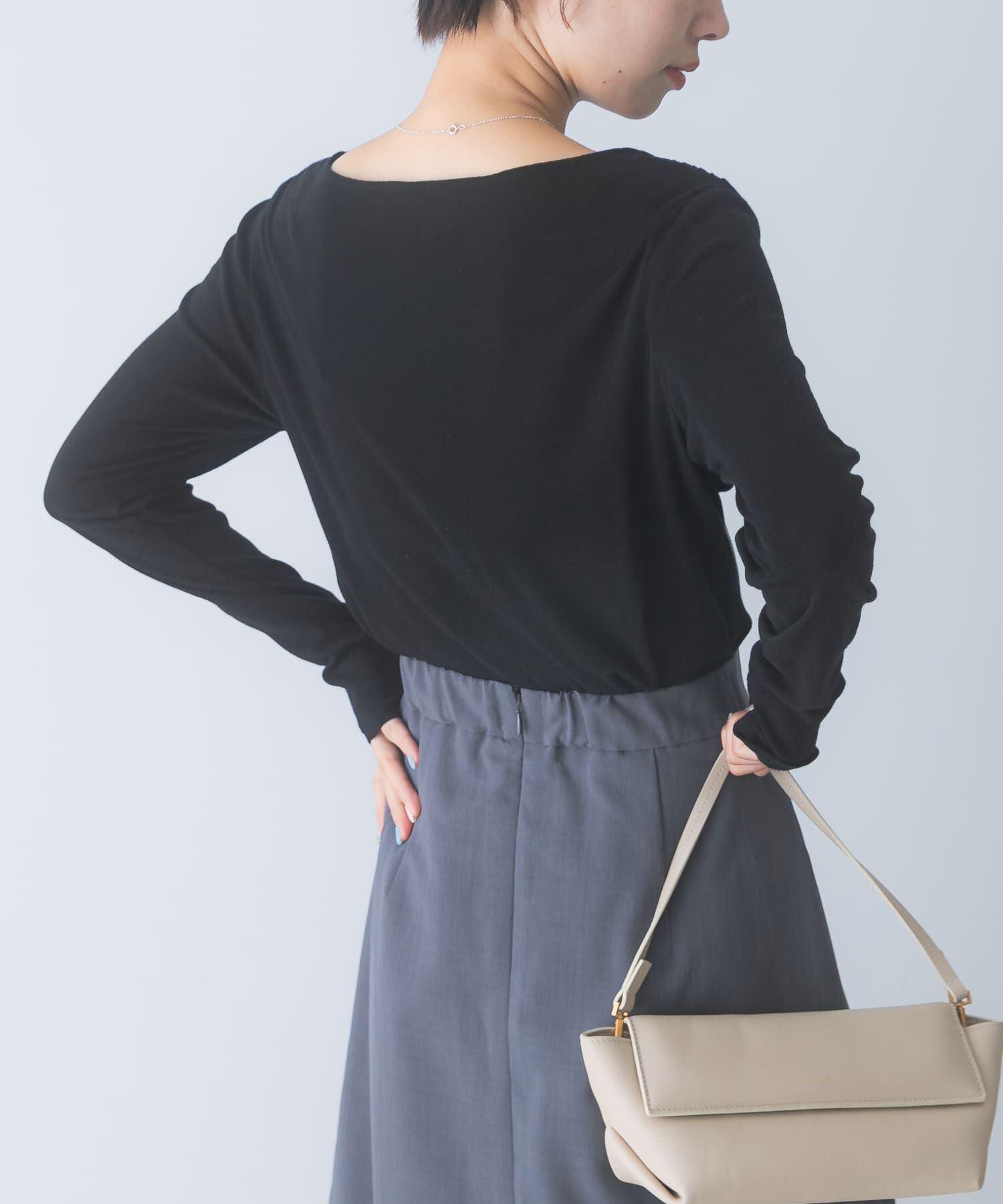 URBAN RESEARCH ROSSO「シルク混2WAYドレーププルオーバー」|Tシャツ・カットソー|