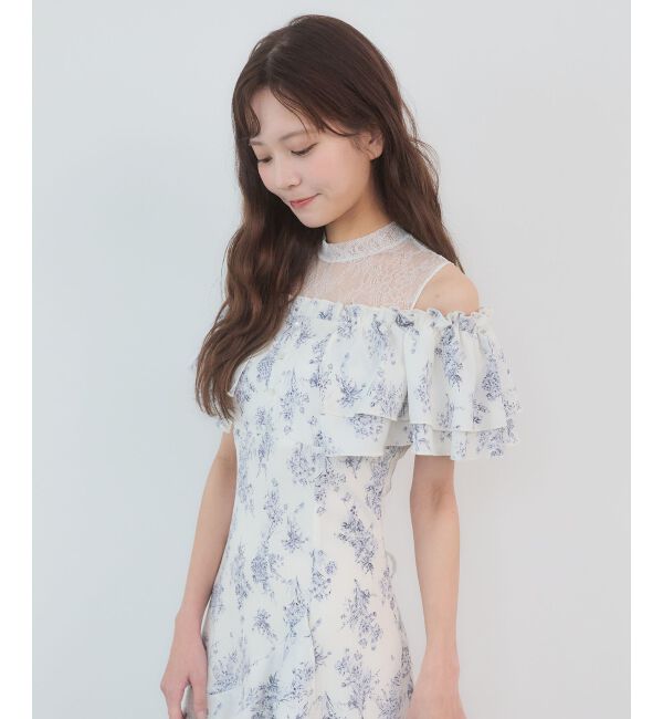  「ウエストきゅっとオフショルワンピ」|ワンピース|