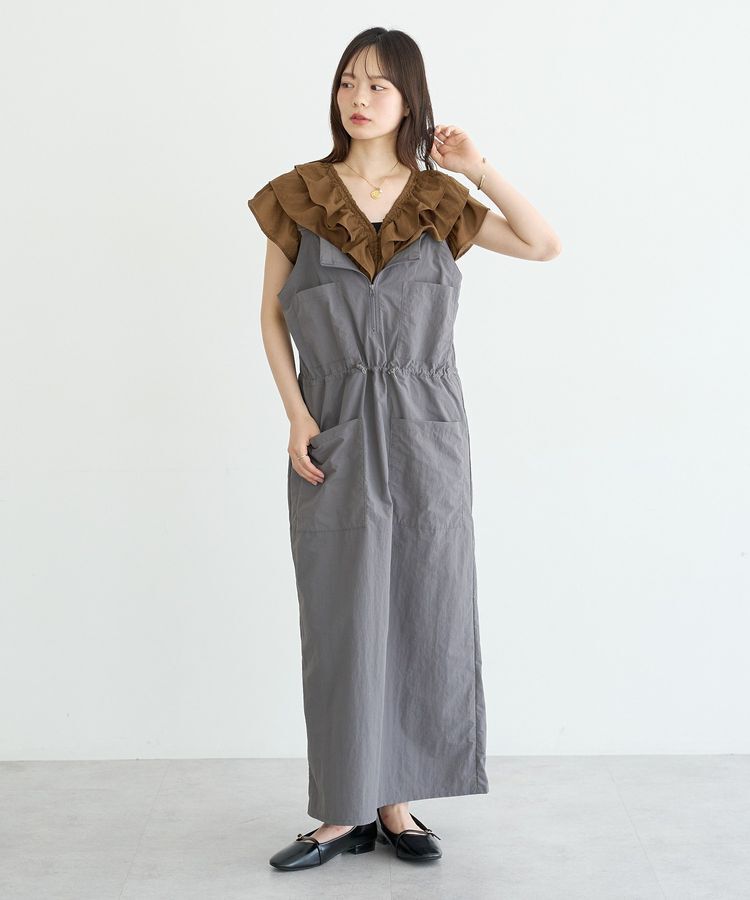 earth music&ecology「ユーティリティーOP」|ワンピース|Charcoal Gray