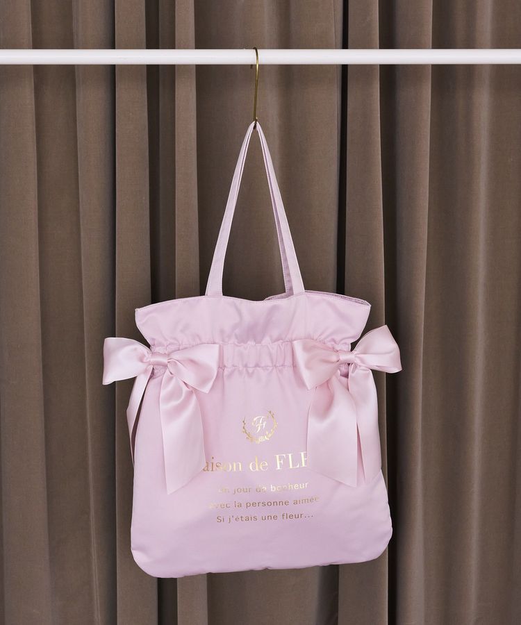 Maison de FLEUR「ダブルリボンギャザートートバッグ」|トートバッグ|
