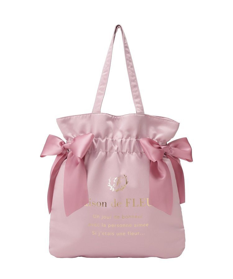Maison de FLEUR「ダブルリボンギャザートートバッグ」|トートバッグ|