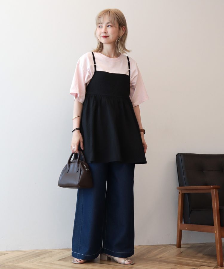 AMERICAN HOLIC「【WEB限定】前後2WAYキャミソールチュニック【UVカット・イージーケア】」|ベスト・ジレ|