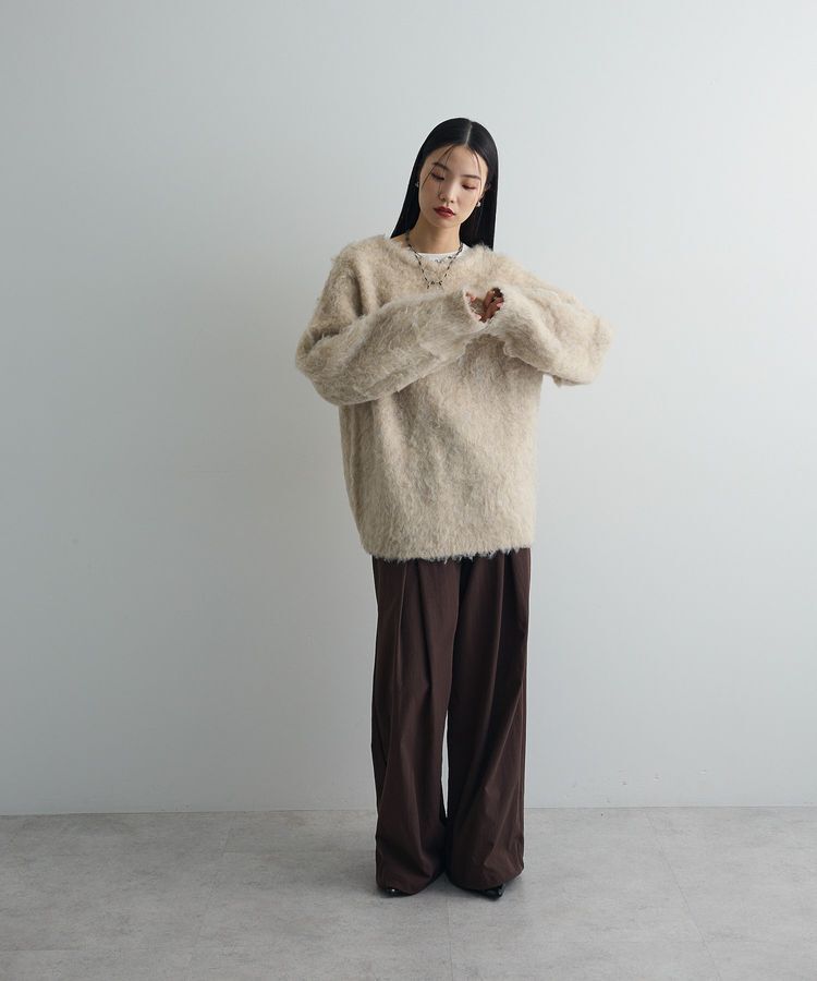 AnriettMusee「前後2wayキーネックシャギーニット」|ニット・セーター|