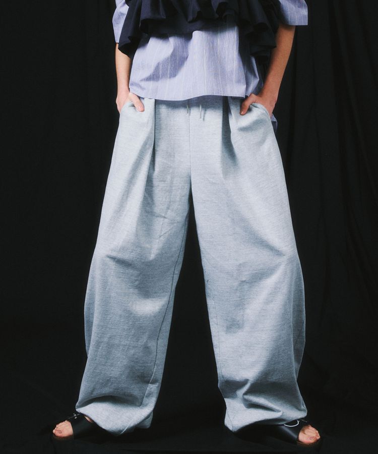 GARAGE OF GOOD CLOTHING「【日本製】タックスウェットワイドパンツ」|その他|Light Gray Mixture