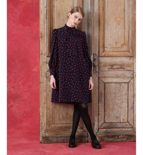 LOULOU WILLOUGHBY「WEB限定 デシンハートワンピース」|ワンピース|