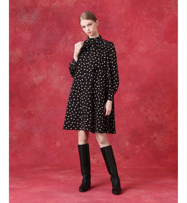 LOULOU WILLOUGHBY「WEB限定 デシンハートワンピース」|ワンピース|