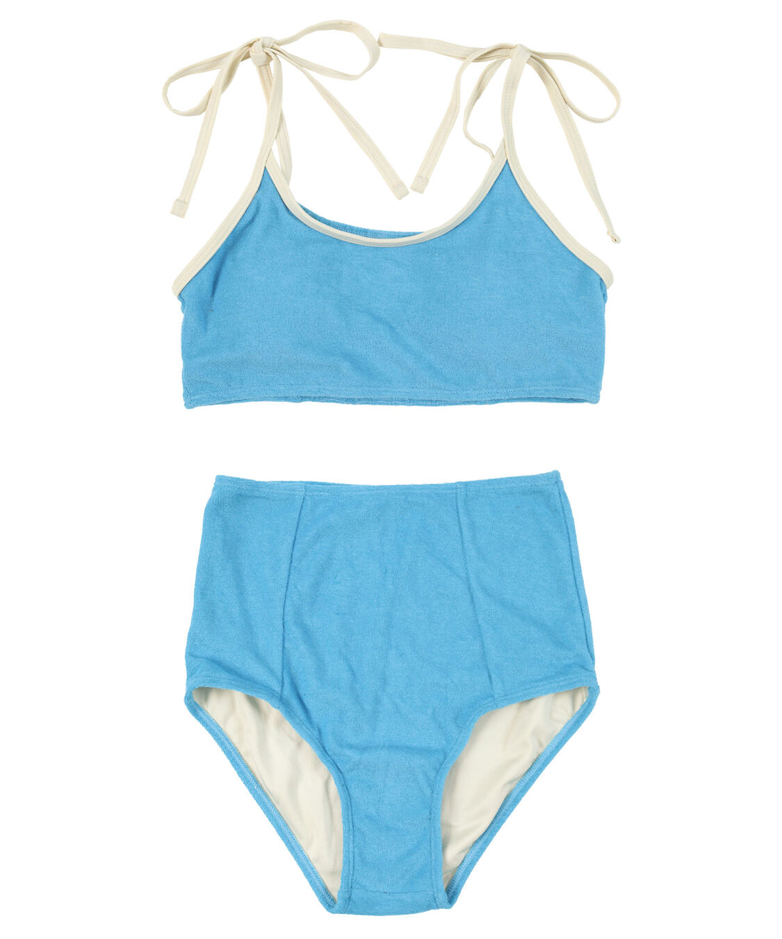 SEA DRESS「パイル素材パイピングビキニ/水着」|ビキニ|ブルー