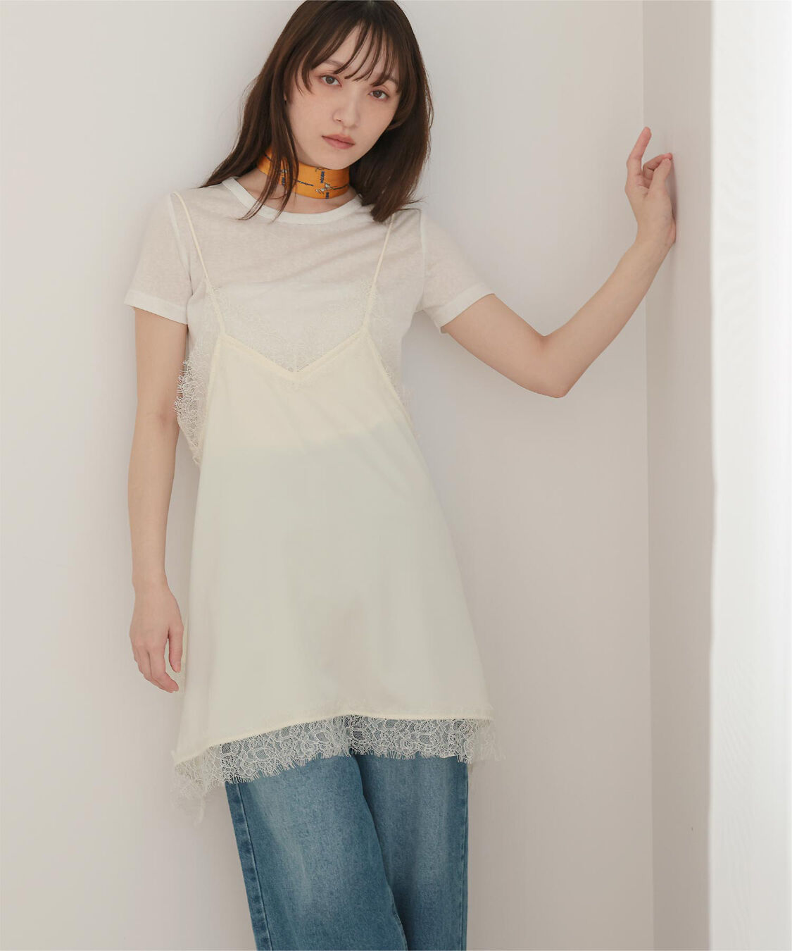 miette「マットサテンレースキャミワンピース」|ワンピース|