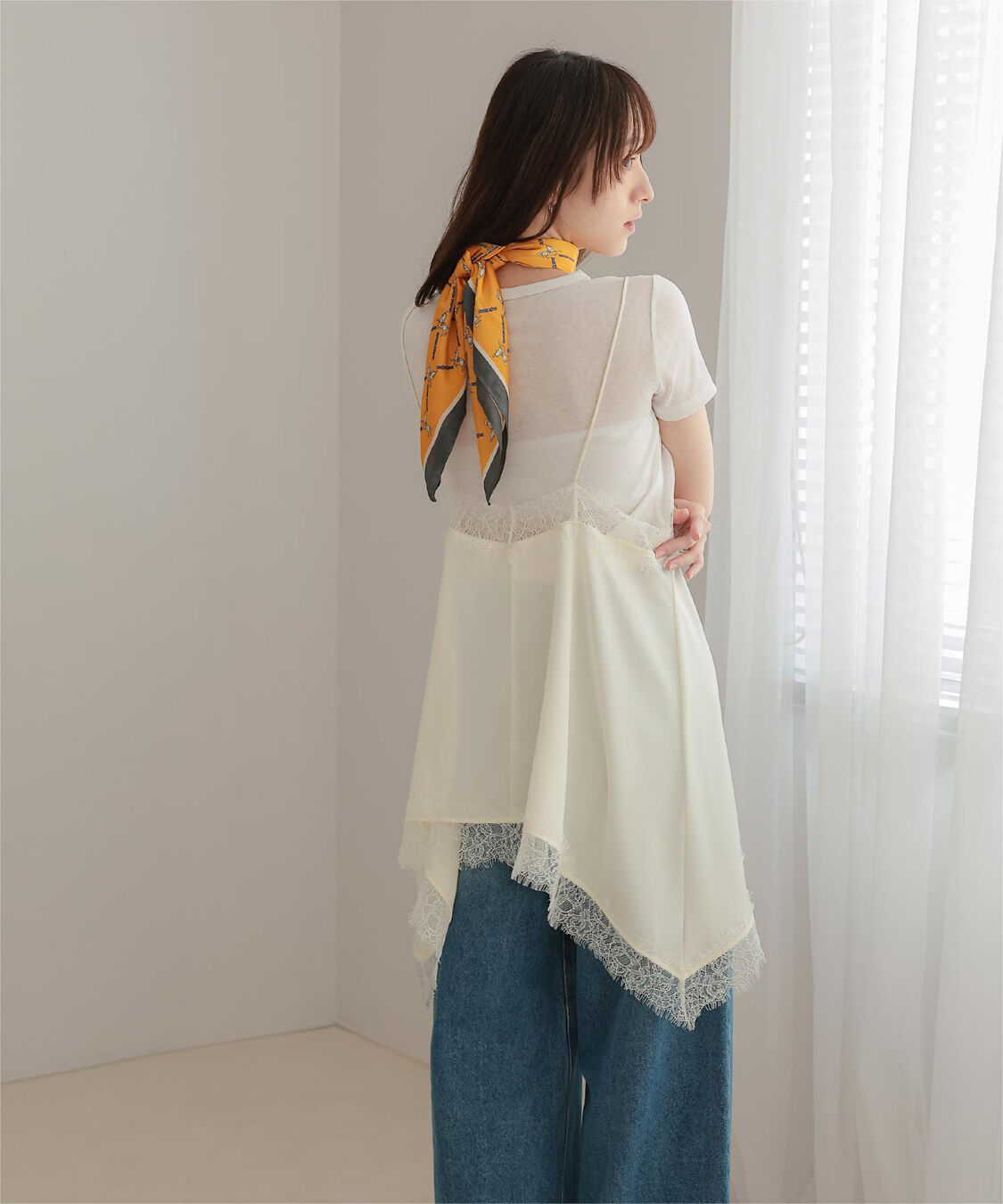 miette「マットサテンレースキャミワンピース」|ワンピース|