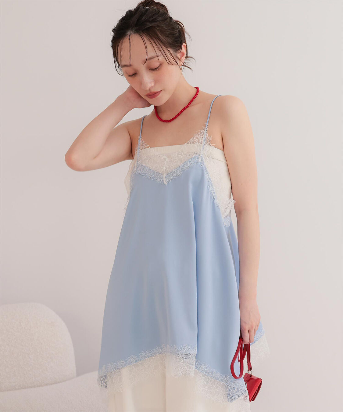 miette「マットサテンレースキャミワンピース」|ワンピース|