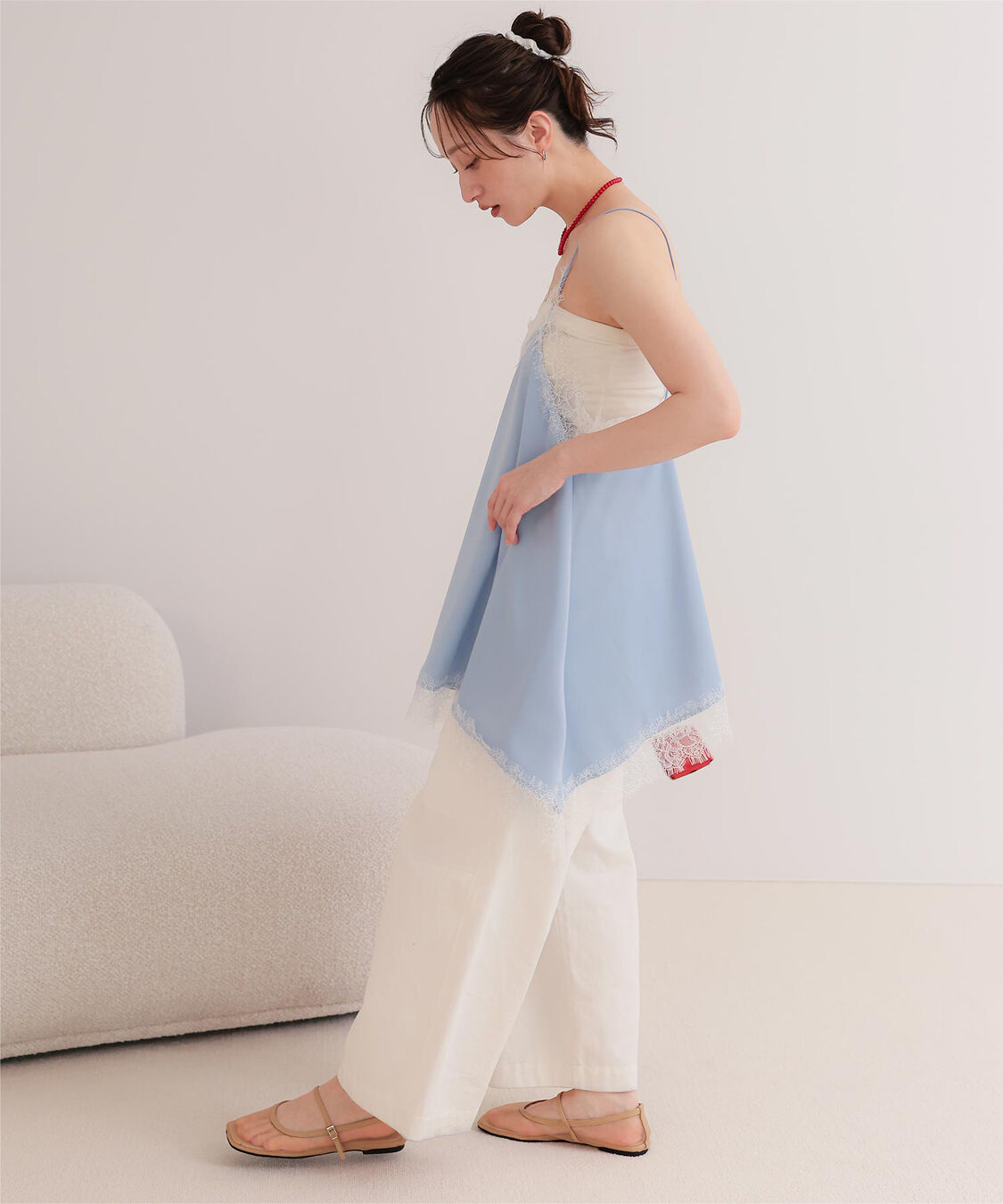 miette「マットサテンレースキャミワンピース」|ワンピース|