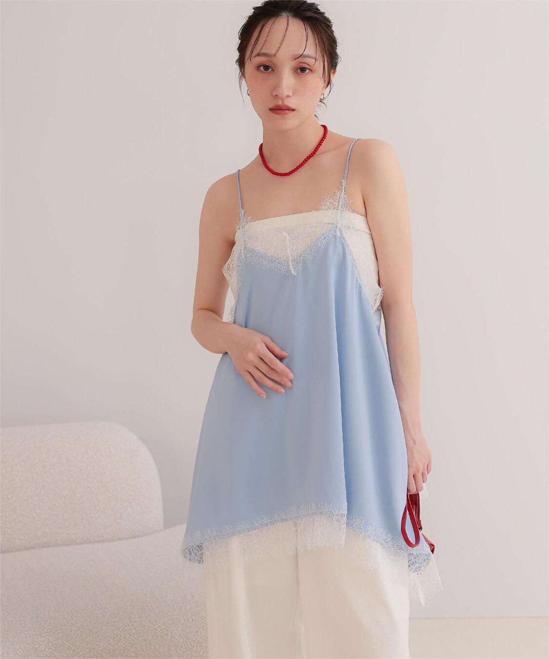 miette「マットサテンレースキャミワンピース」|ワンピース|