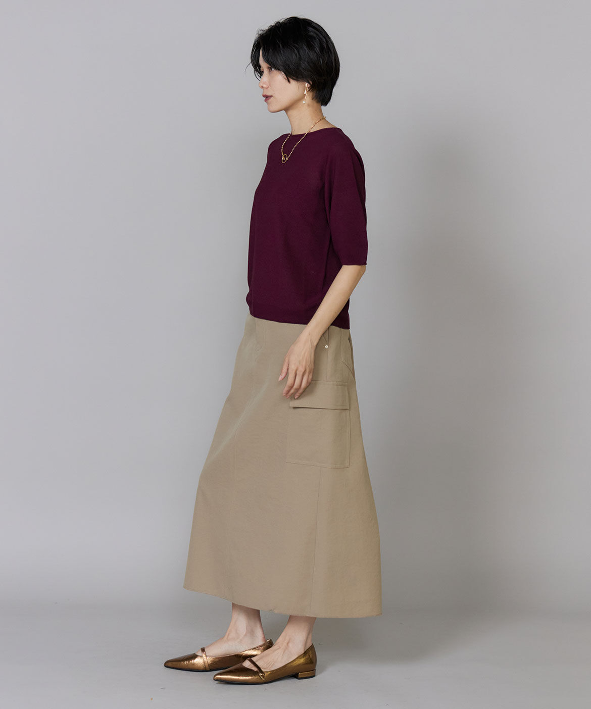 INED「ｶｰｺﾞﾎﾟｹｯﾄｽｶｰﾄ | 360度美しく､軽やかな大人上品ｽﾄﾚｰﾄ 」|スカート|